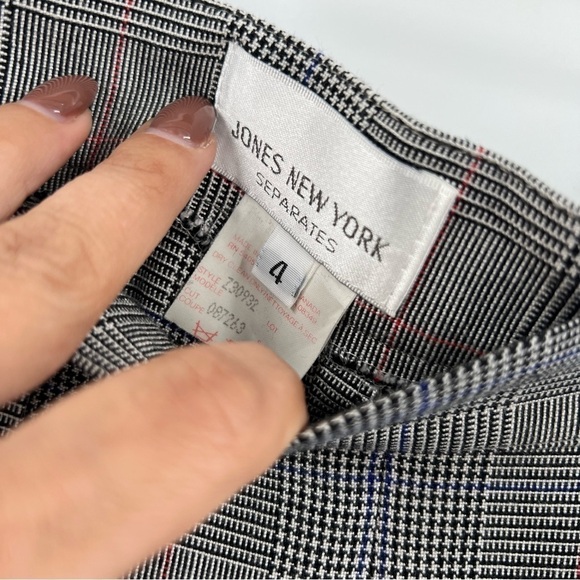 VINTAGE Jones New York Glen check high rise trousers - Picture 5 of 7
